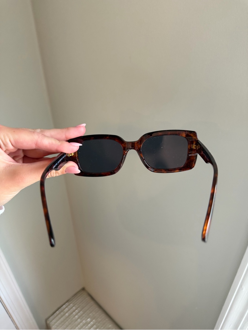 Rectangular Tortoiseshell Sunglasses - Picture 2 of 3